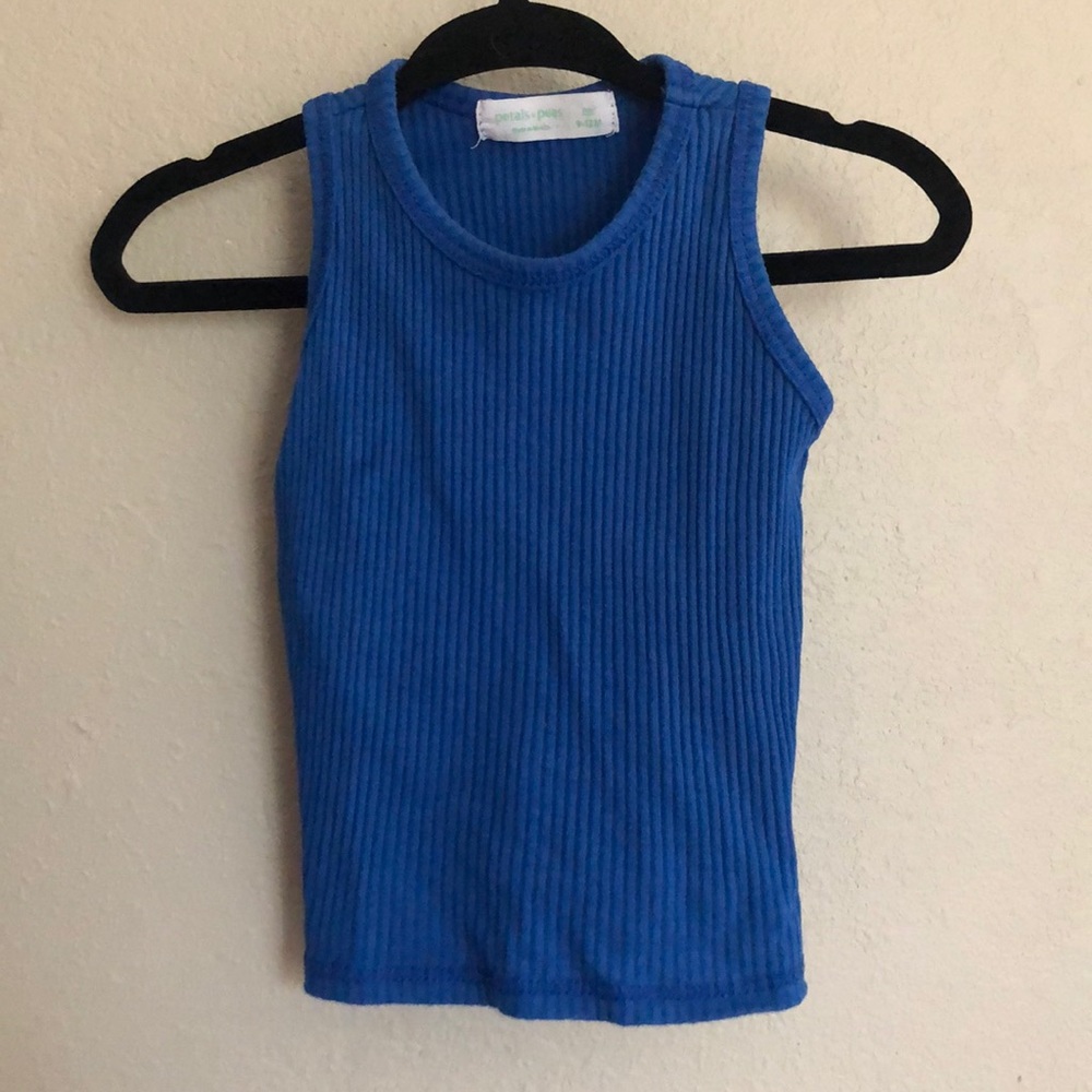Ribbed royal blue tank top 9-12 new